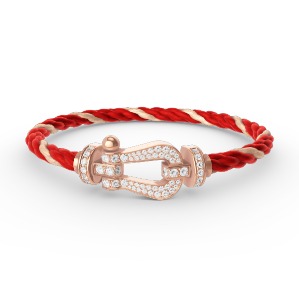 [OrnoraJewelry]FORCE LARGE HORSESHOE FULL DIAMOND BRACELET ROSE GOLD