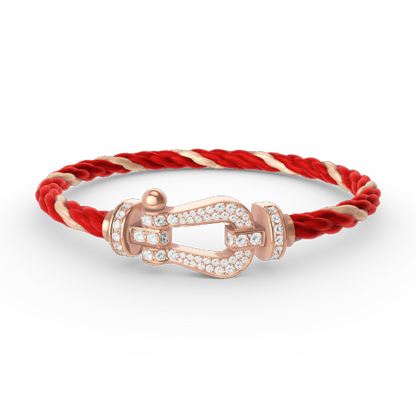 [OrnoraJewelry]FORCE LARGE HORSESHOE FULL DIAMOND BRACELET ROSE GOLD