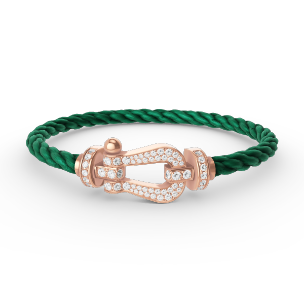 [Ornora Jewelry]FORCE LARGE HORSESHOE FULL DIAMOND BRACELET ROSE GOLD
