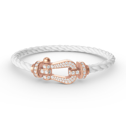 [Ornora Jewelry]FORCE LARGE HORSESHOE FULL DIAMOND BRACELET ROSE GOLD