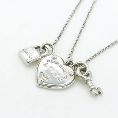 [Ornora Jewelry]LOVE HEART TAG KEY NECKLACE