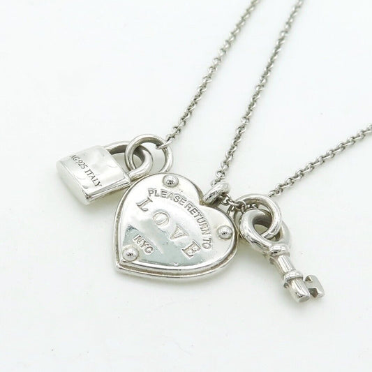 [Ornora Jewelry]LOVE HEART TAG KEY NECKLACE