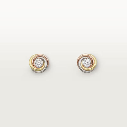 [OrnoraJewelry]TRINITY STUD DIAMOND EARRINGS