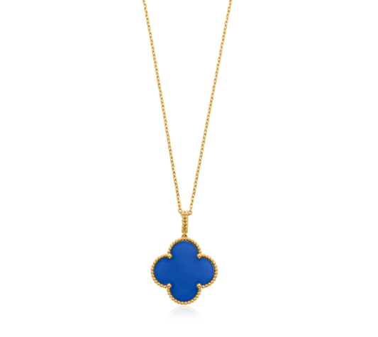 [OrnoraJewelry]CLOVER 25MM NECKLACE TURQUOISE ROSE GOLD