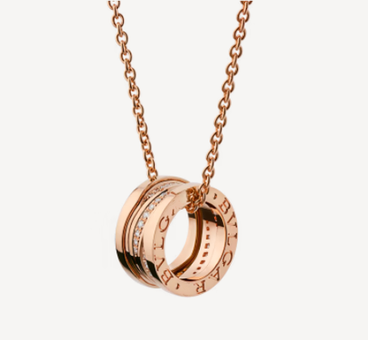 [OrnoraJewelry]ZERO 1 PINK GOLD DIAMOND NECKLACE