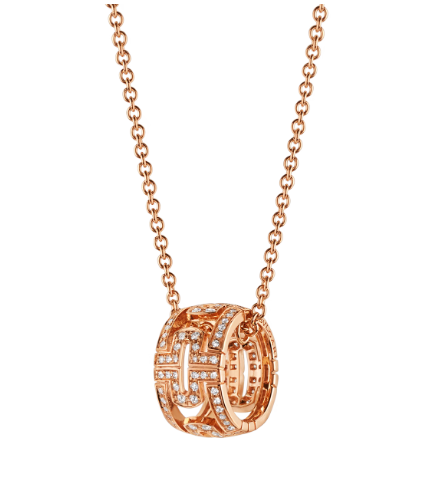 [OrnoraJewelry]PARENTESI NECKLACE PINK GOLD DIAMOND