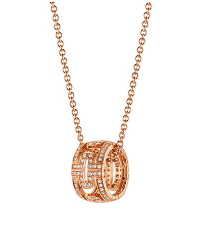 [OrnoraJewelry]PARENTESI NECKLACE PINK GOLD DIAMOND