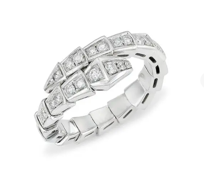 [OrnoraJewelry]SERPENTI RING SILVER DIAMOND PAVED 4MM