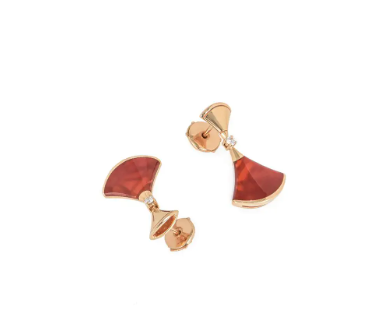 [OrnoraJewelry]DREAM Carnelian PINK GOLD EARRINGS