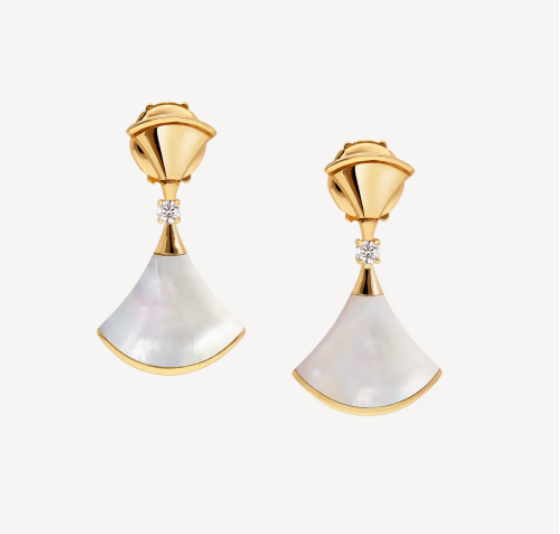 [OrnoraJewelry]DREAM MOP 1 DIAMOND EARRINGS