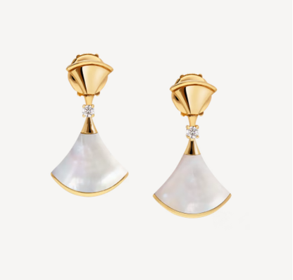 [OrnoraJewelry]DREAM MOP 1 DIAMOND EARRINGS