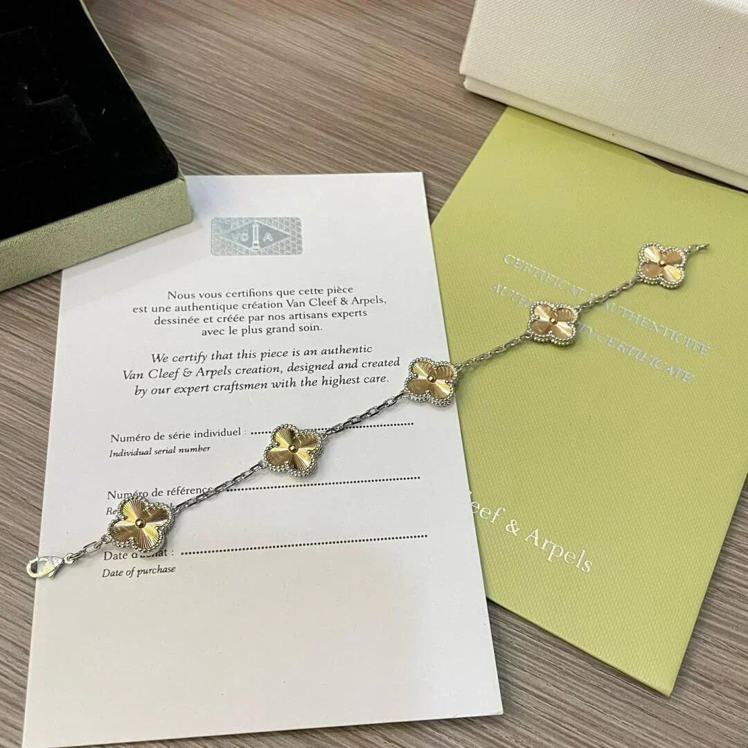 [OrnoraJewelry] CLOVER 5 MOTIF LASER BRACELET COLLECTION