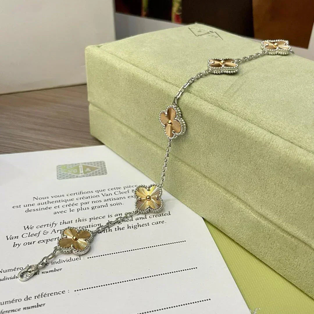 [OrnoraJewelry] CLOVER 5 MOTIF LASER BRACELET COLLECTION