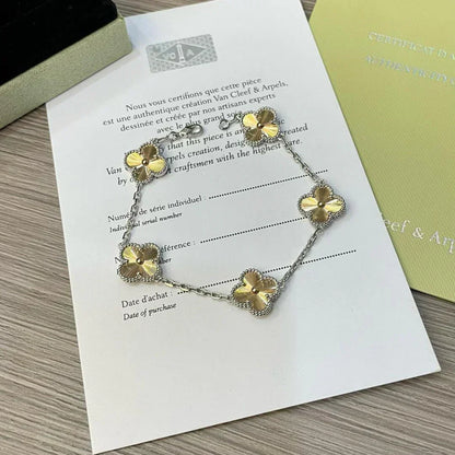 [OrnoraJewelry] CLOVER 5 MOTIF LASER BRACELET COLLECTION