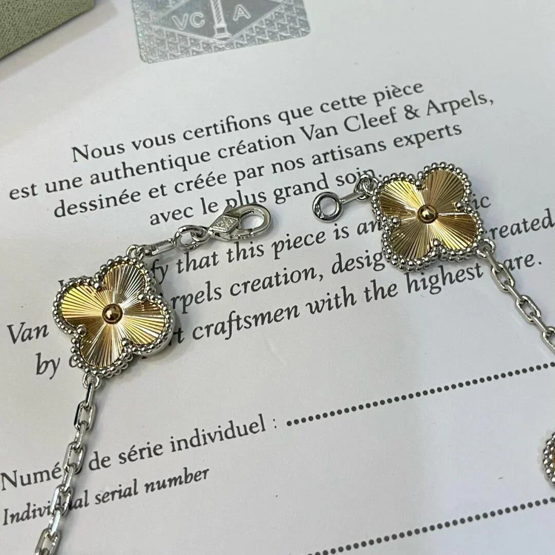 [OrnoraJewelry] CLOVER 5 MOTIF LASER BRACELET COLLECTION