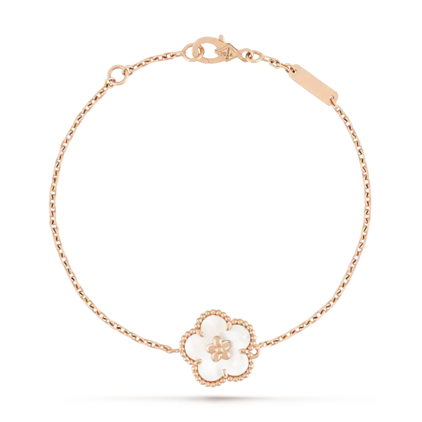 [OrnoraJewelry]LUCKY WHITE MOP PLUM BLOSSOM  BRACELET