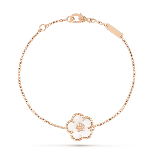 [OrnoraJewelry]LUCKY WHITE MOP PLUM BLOSSOM  BRACELET