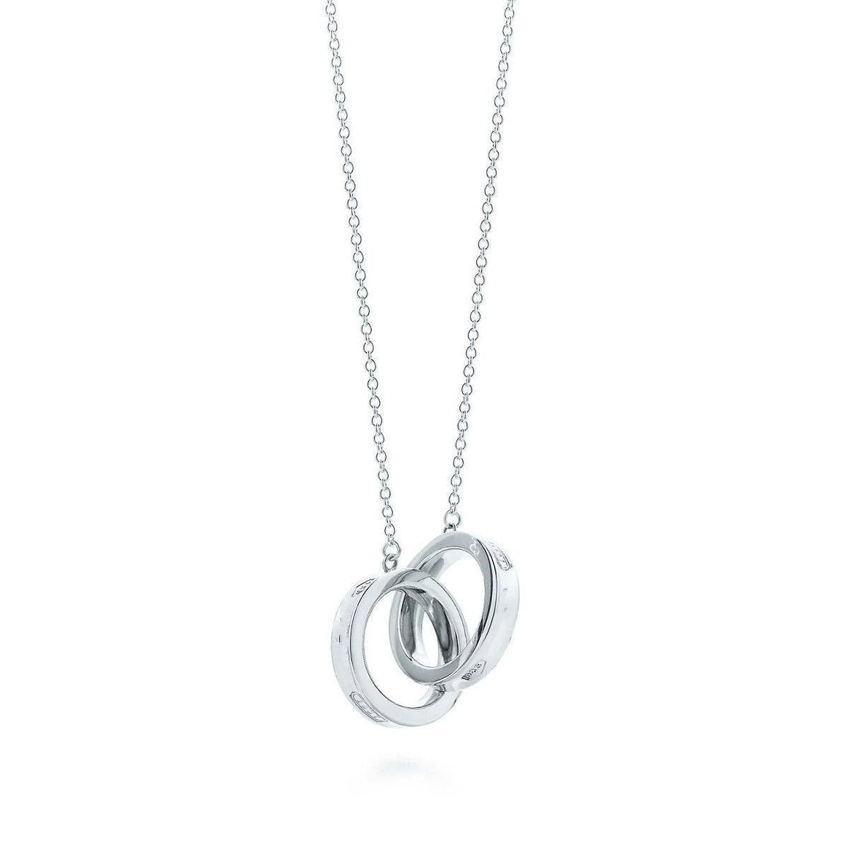 [Ornora Jewelry]INTERLOCKING CIRCLES PENDANT SILVER SMALL NECKLACE