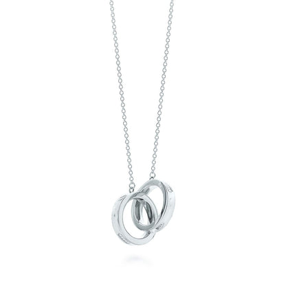 [Ornora Jewelry]INTERLOCKING CIRCLES PENDANT SILVER SMALL NECKLACE