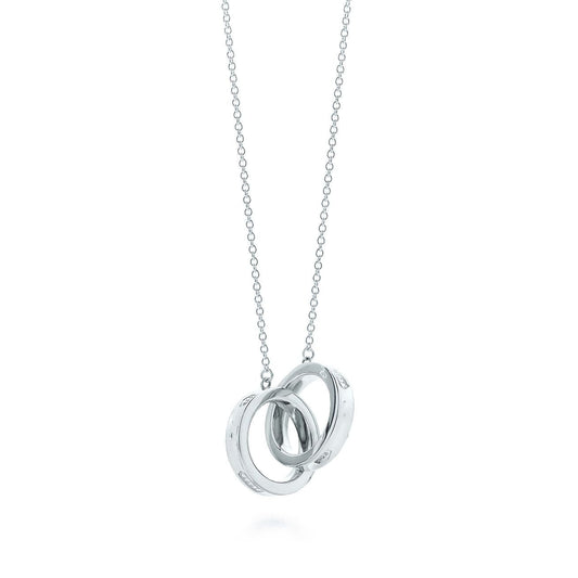[Ornora Jewelry]INTERLOCKING CIRCLES PENDANT SILVER SMALL NECKLACE