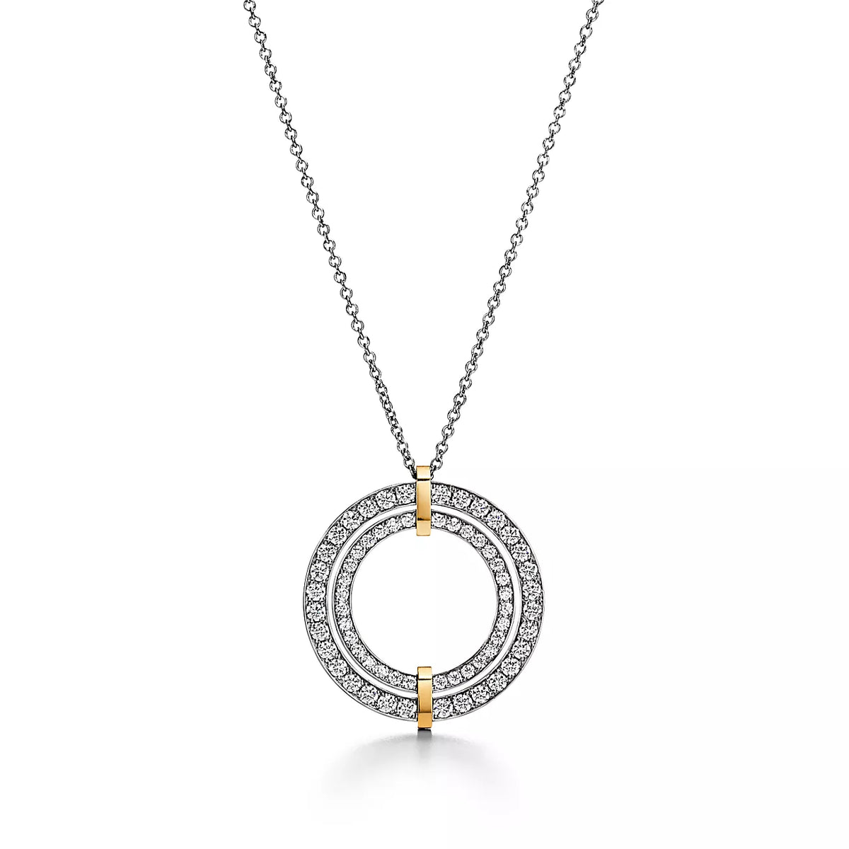 [Ornora Jewelry]EDGE DIAMOND GOLD SILVER NECKLACE