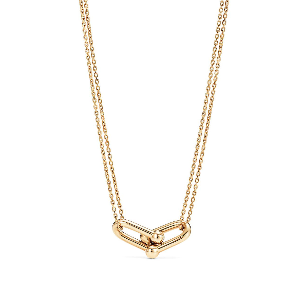 [Ornora Jewelry]HARDWEAR GOLD DOUBLE LINK NECKLACE