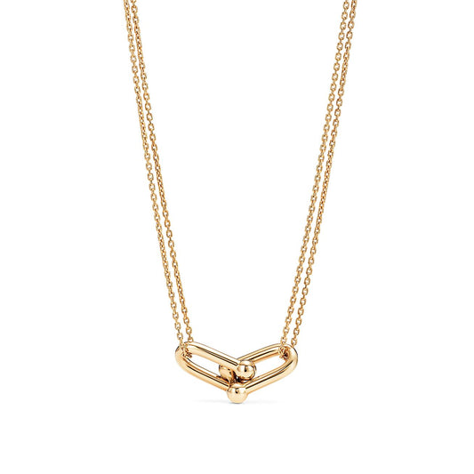 [Ornora Jewelry]HARDWEAR GOLD DOUBLE LINK NECKLACE
