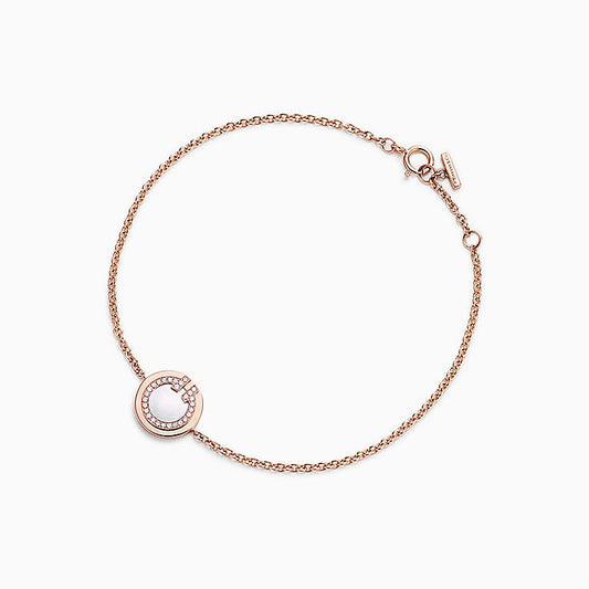 [Ornora Jewelry]DIAMOND CIRCLE PINK GOLD BRACELET