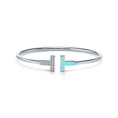 [Ornora Jewelry]T BRACELET 1.8MM TURQUOISE DIAMOND SILVER