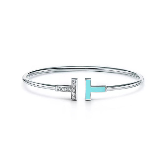 [Ornora Jewelry]T BRACELET 1.8MM TURQUOISE DIAMOND PINK GOLD