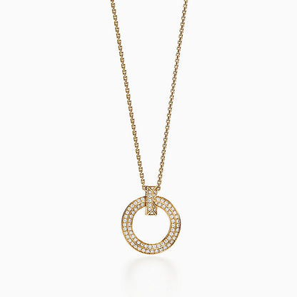 [Ornora Jewelry]T WIRE PEDANT DIAMOND NECKLACE