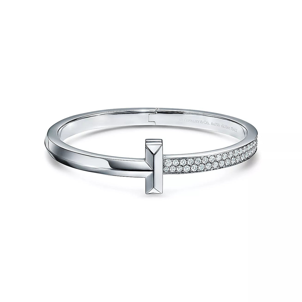 [Ornora Jewelry]WIDE DIAMONDS HINGED BANGLE
