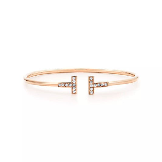 [Ornora Jewelry]T BRACELET PINK GOLD 1.8MM DIAMOND