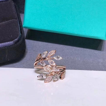 [Ornora Jewelry]VICTORIA DIAMOND VINE BYPASS RING PINK GOLD