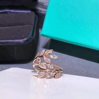 [Ornora Jewelry]VICTORIA DIAMOND VINE BYPASS RING PINK GOLD