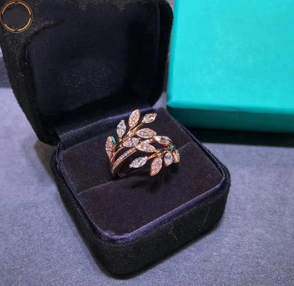 [Ornora Jewelry]VICTORIA DIAMOND VINE BYPASS RING PINK GOLD