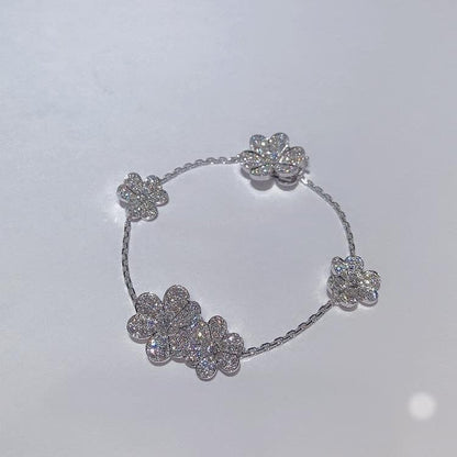 [OrnoraJewelry]FRIVOLE SILVER 5 FLOWERS BRACELET