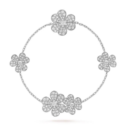 [OrnoraJewelry]FRIVOLE SILVER 5 FLOWERS BRACELET