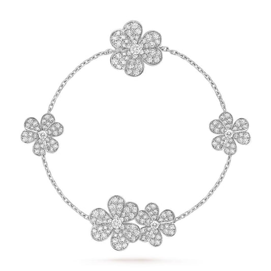 [OrnoraJewelry]FRIVOLE SILVER 5 FLOWERS BRACELET