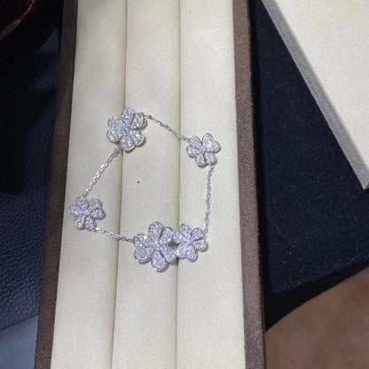 [OrnoraJewelry]FRIVOLE SILVER 5 FLOWERS BRACELET