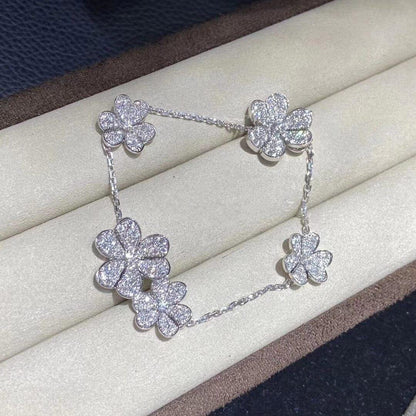 [OrnoraJewelry]FRIVOLE SILVER 5 FLOWERS BRACELET