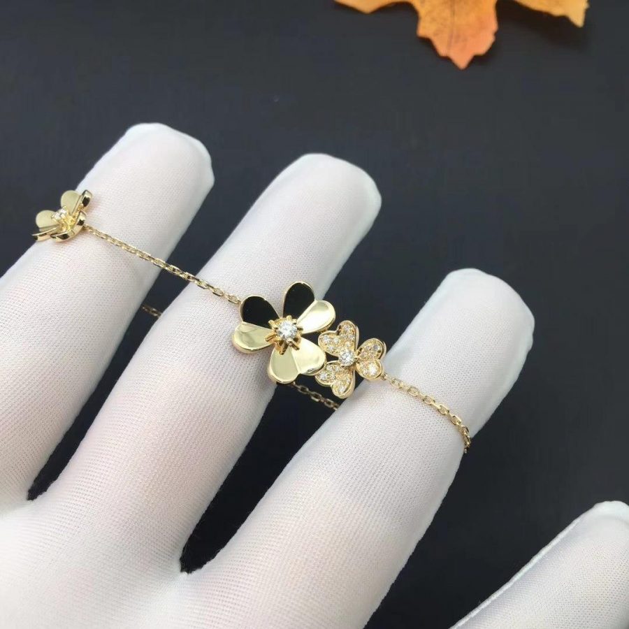[OrnoraJewelry]FRIVOLE GOLD 5 FLOWERS BRACELET