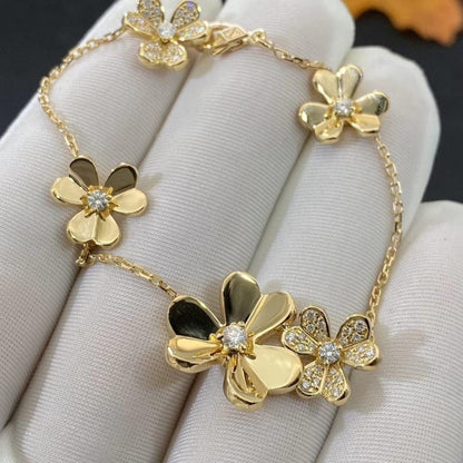 [OrnoraJewelry]FRIVOLE GOLD 5 FLOWERS BRACELET
