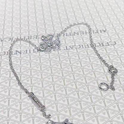 [OrnoraJewelry]FRIVOLE SILVER FLOWER DIAMOND BRACELET