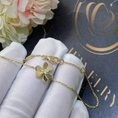 [Ornora Jewelry]FRIVOLE GOLD FLOWER PINK MALACHITE BRACELET
