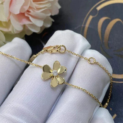 [Ornora Jewelry]FRIVOLE GOLD FLOWER PINK MALACHITE BRACELET