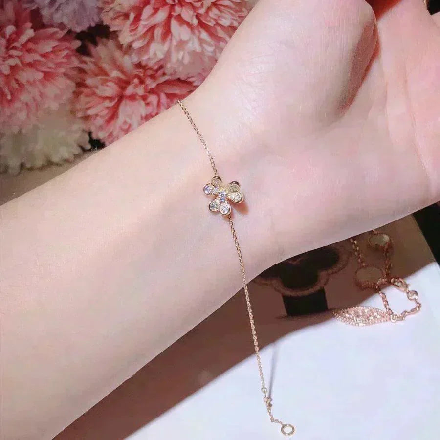 [OrnoraJewelry]FRIVOLE GOLD FLOWER DIAMOND BRACELET
