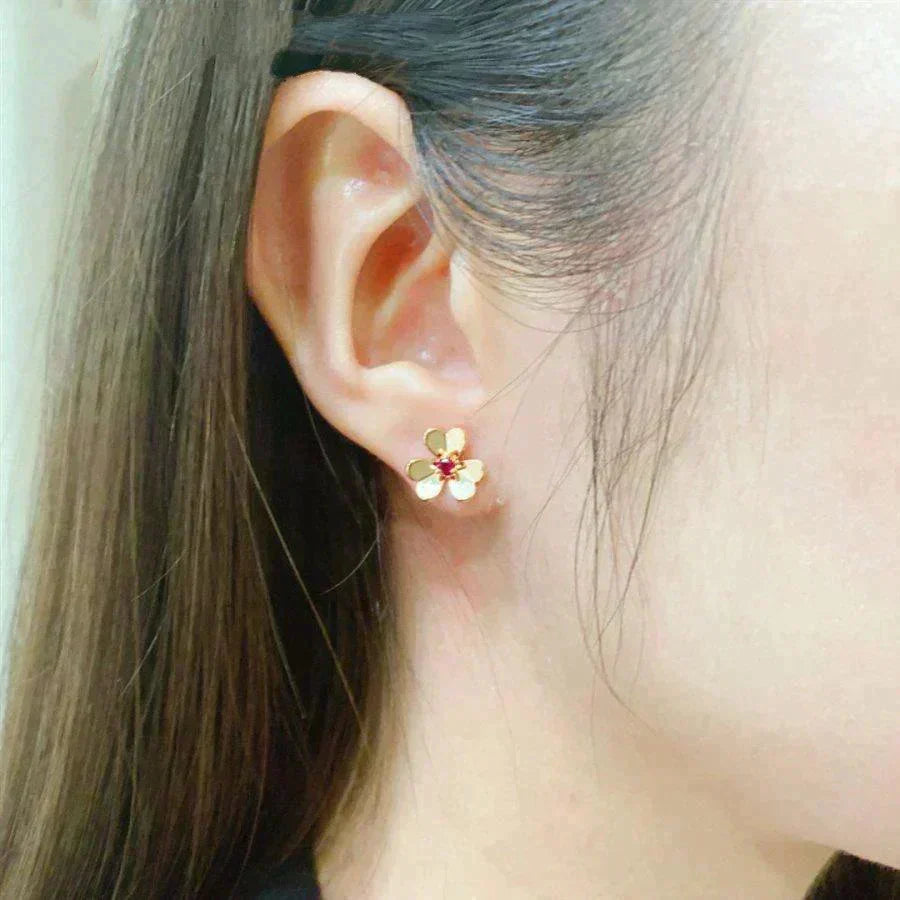 [OrnoraJewelry]FRIVOLE  FLOWER PINK EARRINGS