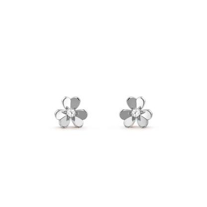 [OrnoraJewelry]FRIVOLE MINI SILVER FLOWER EARRINGS