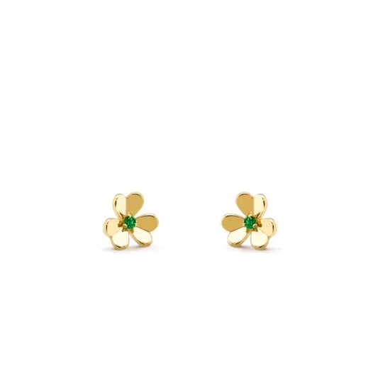 [OrnoraJewelry]FRIVOLE  FLOWER MALACHITE EARRINGS
